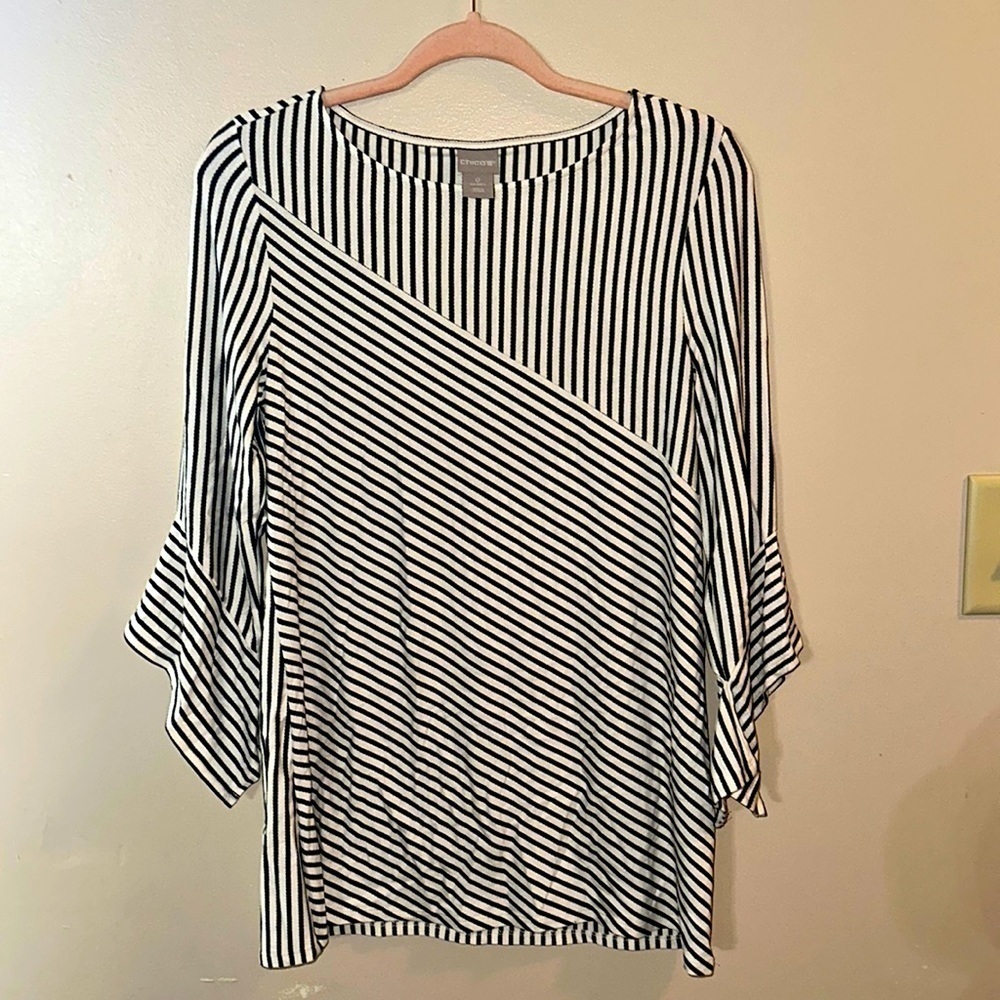 Chicos Striped Top |‎ 0